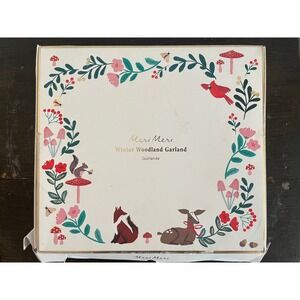 Meri Meri Winter Woodland Garland 6.5ft Forest Animal Party Christmas Decor NEW